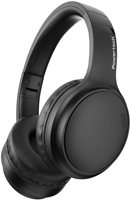 POWERTECH headphones PT-1463, ενσύρματα & ασύρματα, ANC, 40mm, 500mAh, μαύρα