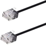 POWERTECH καλώδιο δικτύου CAB-N431, Cat 6A U/UTP, ultra slim, copper, 500MHz, 1m, μαύρο