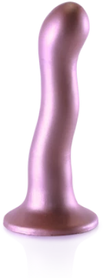 Ouch Ultra Soft Silicone Curvy G-Spot Dildo - 7'' / 17 cm