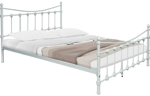 Κρεβάτι Beowulf pakoworld λευκό μεταλλικό 150x200x102εκ 285-000011