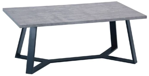 HANSON Τραπεζάκι Σαλονιού Καθιστικού, Μέταλλο Βαφή Μαύρο, Cement