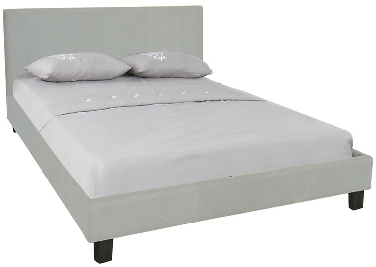 WILTON Κρεβάτι Διπλό για Στρώμα 140x190cm, Ύφασμα Απόχρωση Grey Stone