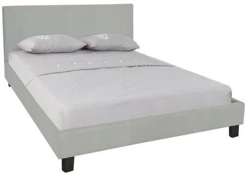 WILTON Κρεβάτι Διπλό για Στρώμα 140x190cm, Ύφασμα Απόχρωση Grey Stone
