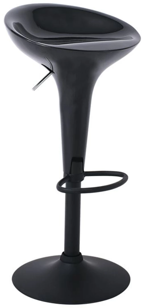 DISCO Σκαμπό BAR, Μέταλλο Βαφή Μαύρο, ABS Μαύρο, Ύψος Ρυθμιζόμενο, Περιστρεφόμενο