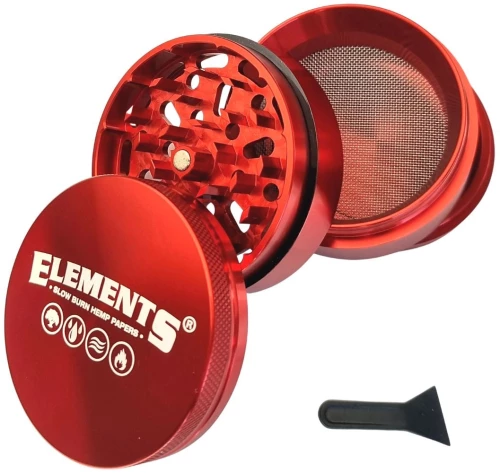 Elements Grinder Red Large 62mm