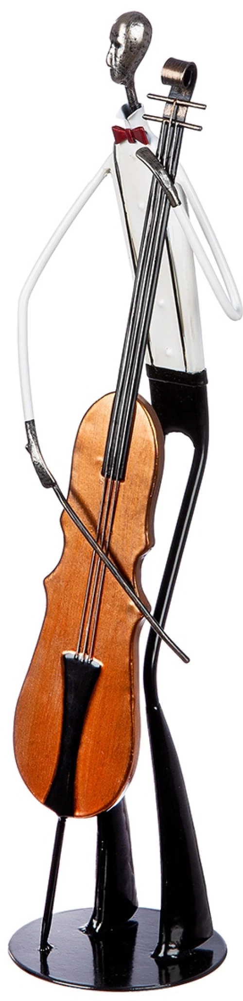 Φιγούρα Μουσικός 'Jazzband' Μέταλλο Μαύρο/Λευκό 9.5x10.5x40.5cm 2Τμχ