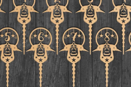 Intra απο ξύλο plywood 3mm-4mm πάχος Αριθμός γενεθλίων Cake Topper . Δίασταση 15x15 cm INTRAFABR-72580150