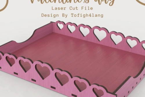 Intra απο ξύλο plywood 3mm-4mm πάχος – Δίσκος σερβιρίσματος για την Ημέρα του Αγίου Βαλεντίνου, Δίασταση  20x20 cm INTRAFABR-85182746