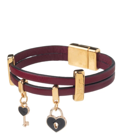 Locket Heart leather Bracelet