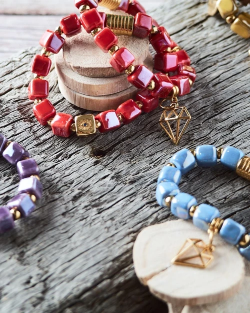 Ceramic Red Bracelet