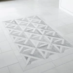 Ivy Space 27.1x29cm Πλακάκι Parquet Diagonal Thassos Grey Γυαλιστερό