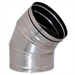 Γωνία 45° Ανοξείδωτη Μονού Τοιχώματος Inox Φ250