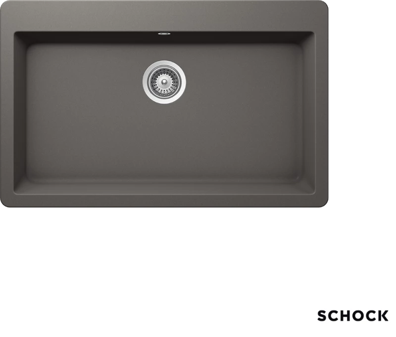 Νεροχύτης Κουζίνας Γρανίτη Mono 83,8x53 Schock Cristadur Silverstone Granite