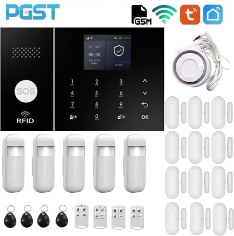PGST PG-108-K Ασύρματο Σύστημα Συναγερμού (Wi-Fi / GSM) – Ελληνική Γλώσσα