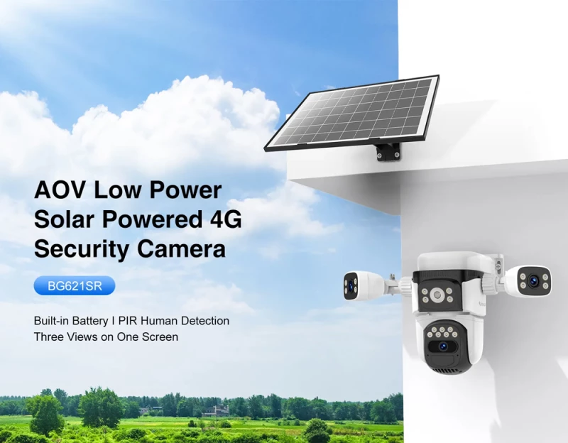 VSTARCAM smart ηλιακή κάμερα BG621SR  triple lens  2MP  4G  SD  PTZ  IP66