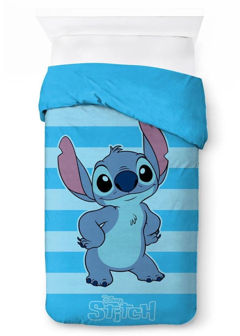Κουβερτοπάπλωμα Flannel-Sherpa Disney Home Lilo & Stitch 14 160X250 Sky Blue 100% Polyester - -