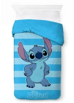 Κουβερτοπάπλωμα Flannel-Sherpa Disney Home Lilo & Stitch 14 160X250 Sky Blue 100% Polyester - -