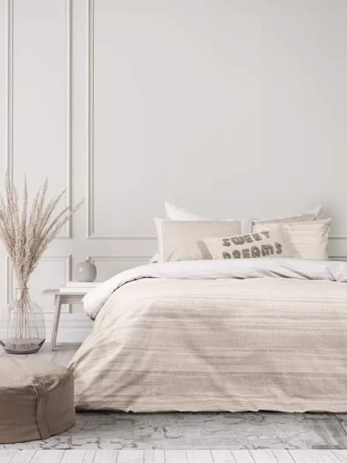 Σετ Σεντόνια Venity Μπεζ Υπέρδιπλα με λάστιχο (1 x 165x200+32 + 1 x 240x260 + 2 Μαξιλαροθήκες 50x70)