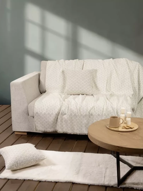 Ριχτάρι Roselle - Ivory Εκρού Μονοθέσιος 180x180