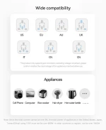 USAMS φορτιστής/αντάπτορας πρίζας CC309, USB & 2x USB-C, universal, 25W, μαύρος