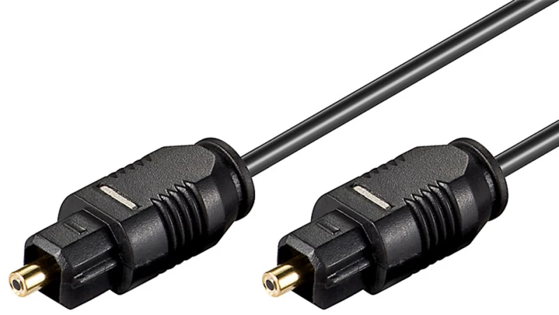 GOOBAY καλώδιο ήχου Toslink 50447, gold plated, 2.2mm, 2m, μαύρο