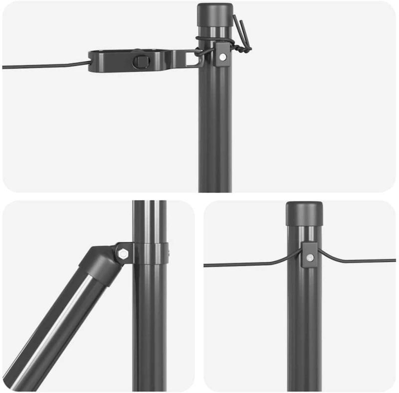 vidaXL Στύλος Περιφράξεων Άλλο 26 pcs Γκρι 3,2 x 3,2 x 120 εκ Ατσάλι