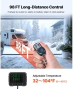 VEVOR Diesel Air Heater Diesel Parking Heater 8 kW DC 12-24 V Black LCD Switch