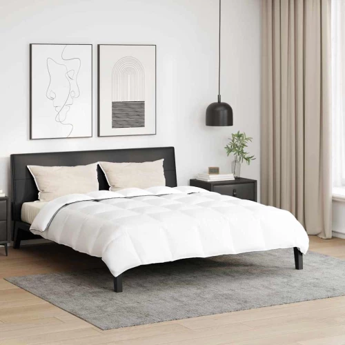 vidaXL Χειμερινό Παπλωματοθήκη με μαξιλάρι 3 pcs Λευκό Φτέρος