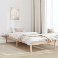 vidaXL Σκελετός Κρεβατιού Φυσικό 80 x 200 cm Στερεά ξυλεία πεύκου