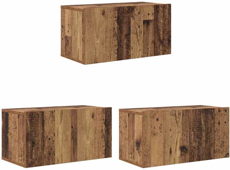 vidaXL Σετ επίπλου τηλεόρασης Επιτοίχιο 3 pcs Καφέ 60 x 30 x 30 cm