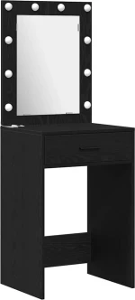 vidaXL Τραπέζι περιποίησης με συρτάρι 2 pcs Μαύρο 50 x 41 x 135 εκ