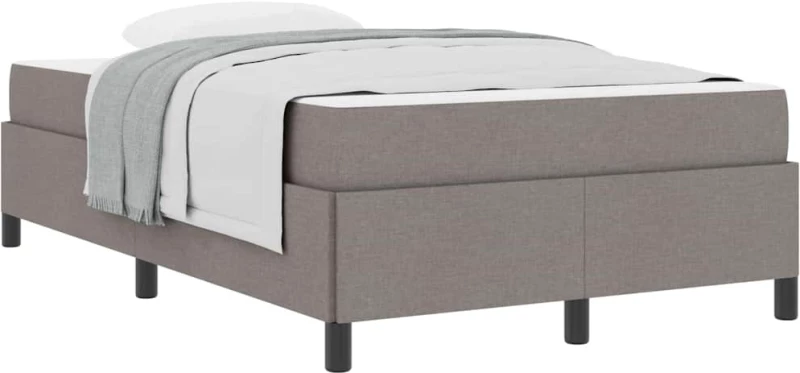 vidaXL Κρεβάτι με ελατήρια Taupe 120 x 190 cm ύφασμα