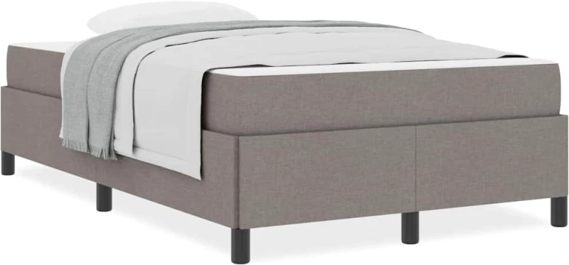 vidaXL Κρεβάτι με ελατήρια Taupe 120 x 190 cm ύφασμα