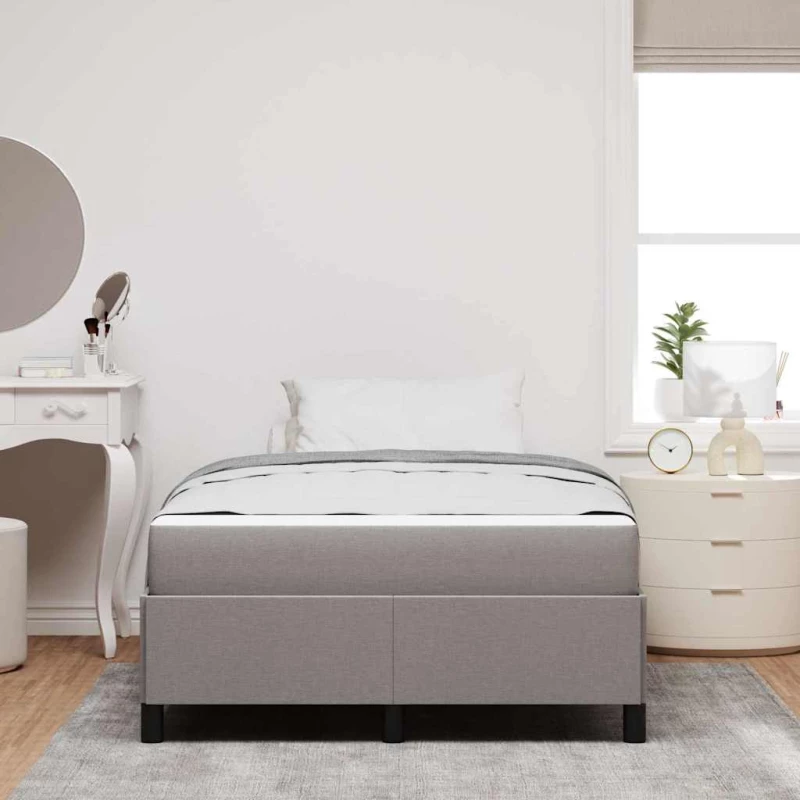 vidaXL Κρεβάτι με ελατήρια Taupe 120 x 190 cm ύφασμα