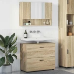 vidaXL Σετ Επίπλων Μπάνιου με συρτάρι με ράφι 2 pcs Δρύς Sonoma