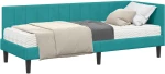 vidaXL Κρεβάτι Γωνίας με στρώμα Τιρκουάζ 80 x 200 cm Βελούδο