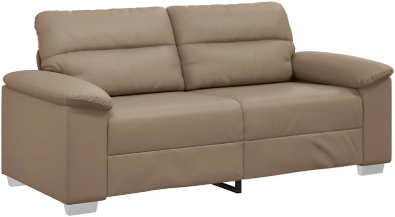 vidaXL Διθέσιος Καναπές Cappuccino 140 εκ. από Συνθετικό Δέρμα
