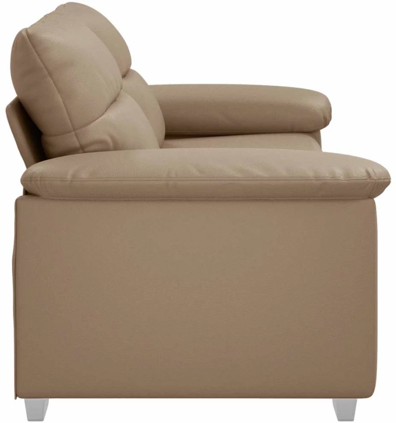 vidaXL Διθέσιος Καναπές Cappuccino 140 εκ. από Συνθετικό Δέρμα