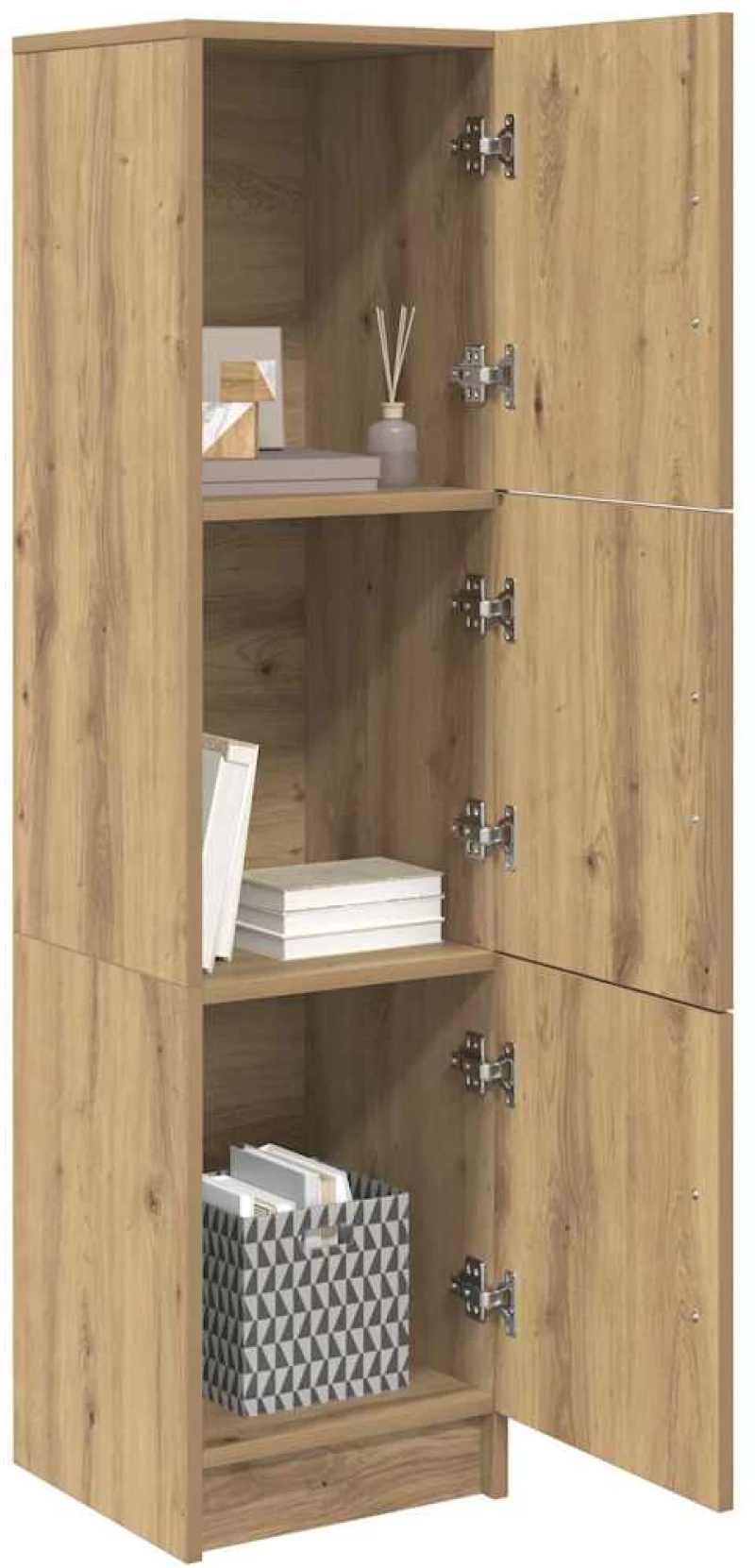 vidaXL Ψηλή Ντουλάπα artisan δρυς 31,5 x 32 x 124 εκ