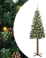 vidaXL Λεπτό Χριστουγεννιάτικο Δέντρο με 150 LED Πράσινο 150 cm