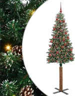 vidaXL Λεπτό Χριστουγεννιάτικο Δέντρο με 300 LED Πράσινο 180 cm