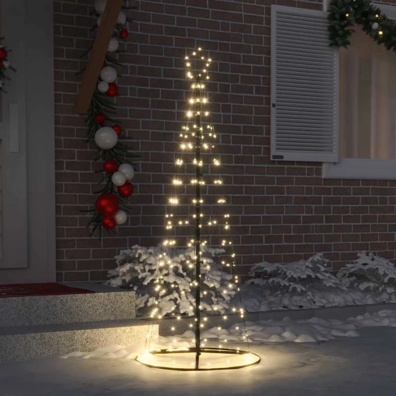 vidaXL LED Χριστουγεννιάτικο Δέντρο με βάση Θερμό λευκό 250 cm Σίδερο