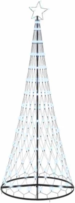 vidaXL LED Χριστουγεννιάτικο Δέντρο Ψυχρό λευκό 100 x 100 x 250 εκ