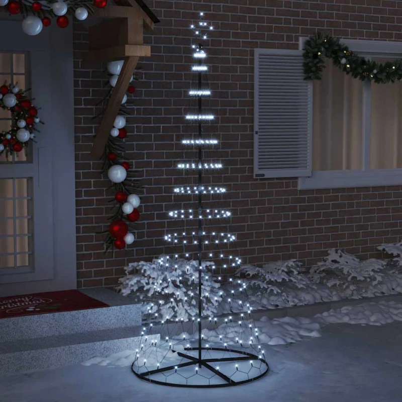 vidaXL LED Χριστουγεννιάτικο Δέντρο Ψυχρό λευκό 100 x 100 x 250 εκ