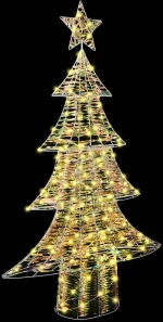 vidaXL Χριστουγεννιάτικο Δέντρο με 160 LED Θερμό λευκό 150 cm PET