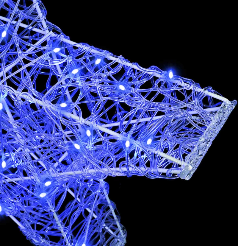 vidaXL 3D Αστέρι με 50 LED Μπλε 55 x 53.5 x 10 εκ Ακρυλικό