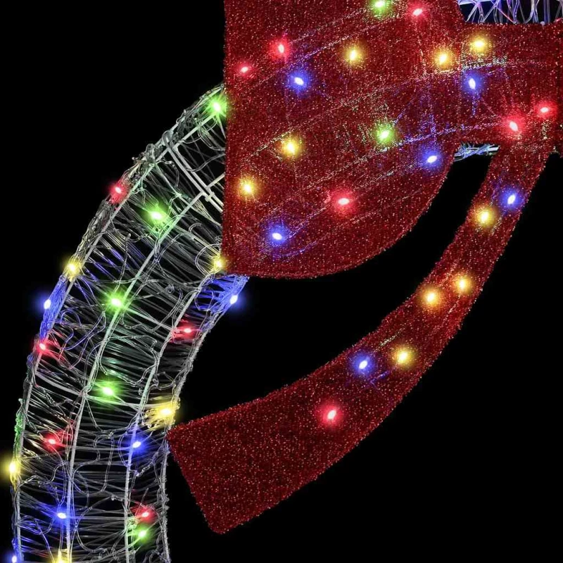 vidaXL Στεφάνι με 80 LED Πολύχρωμο 90 cm Ακρυλικό