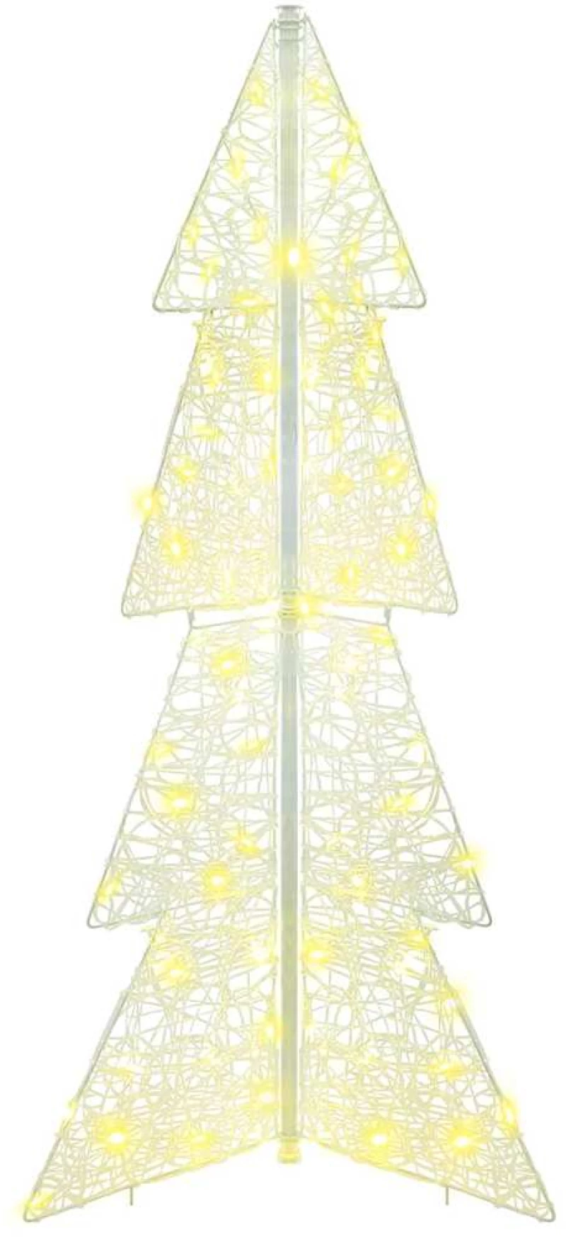 vidaXL Χριστουγεννιάτικο Δέντρο με 100 LED Θερμό λευκό 120 cm Ακρυλικό
