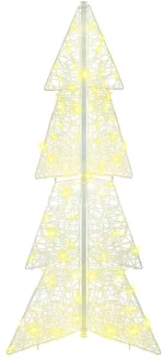 vidaXL Χριστουγεννιάτικο Δέντρο με 100 LED Θερμό λευκό 120 cm Ακρυλικό