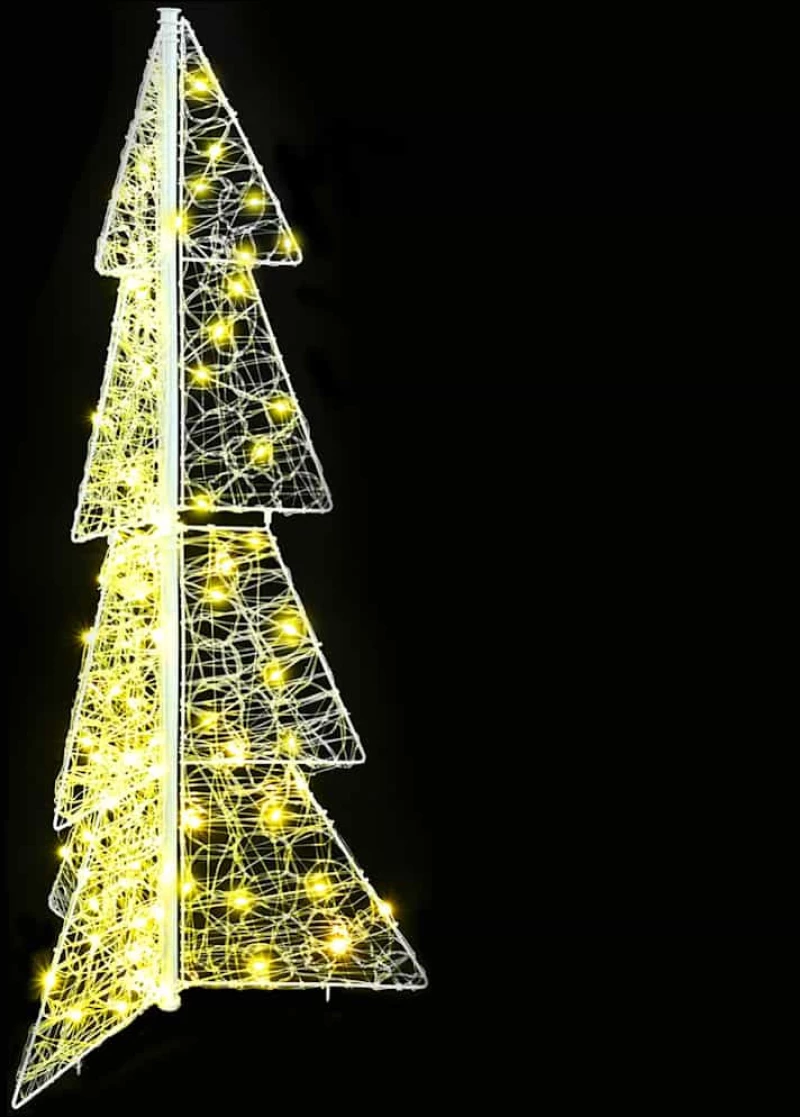 vidaXL Χριστουγεννιάτικο Δέντρο με 100 LED Θερμό λευκό 120 cm Ακρυλικό
